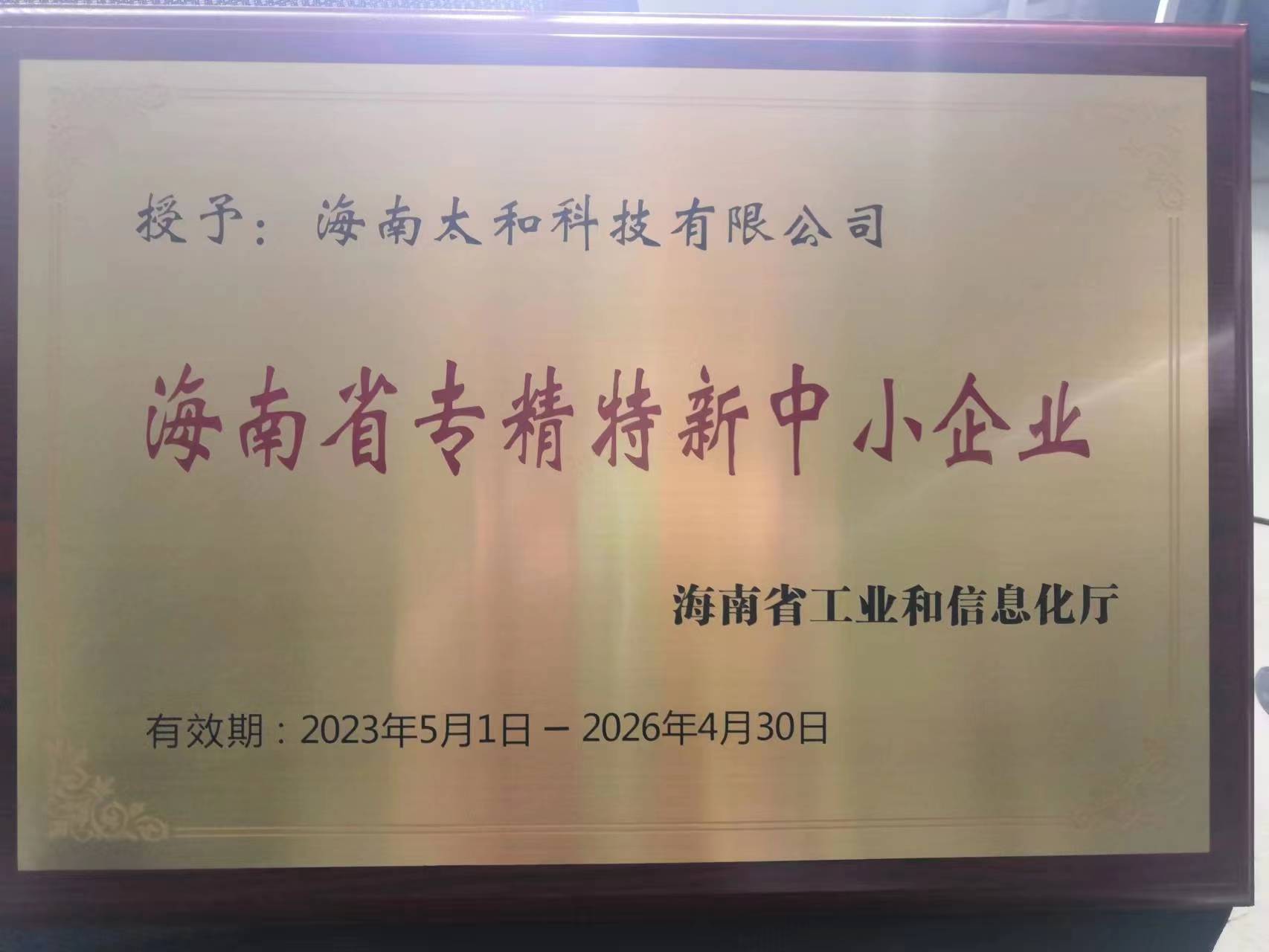 海南省專精特新中小企業